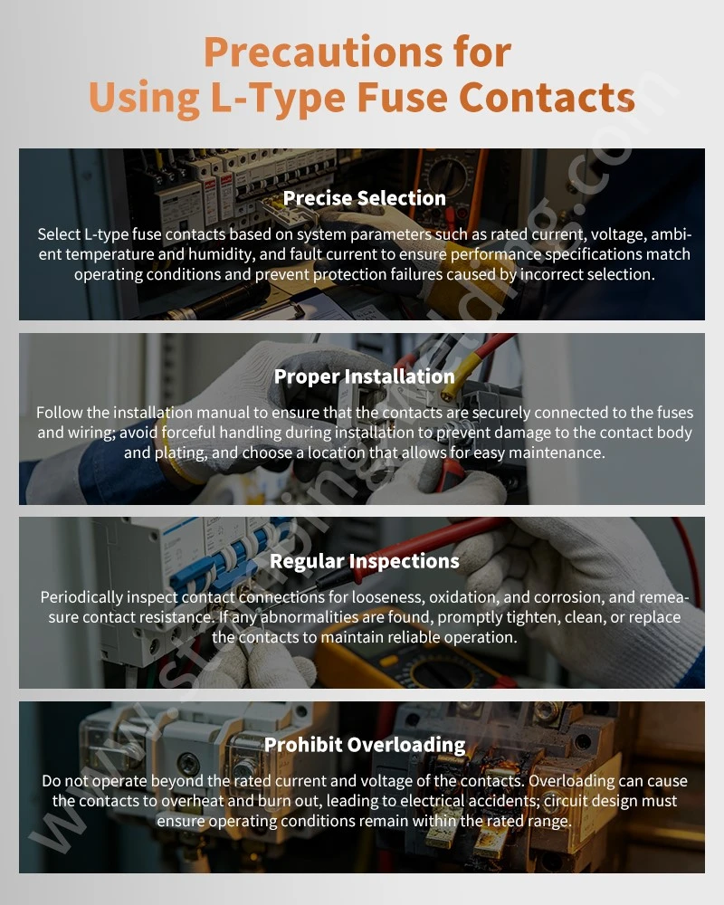 Precautions for Using Fuse Terminal and Contact Precautions for Using Fuse Terminal and Contact